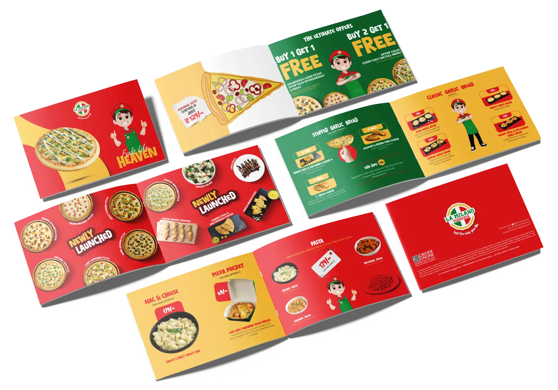 La Milano Pizzeria Menu Design