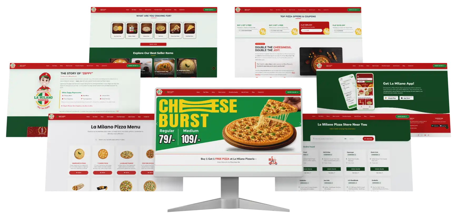 La Milano Pizzeria Website Design & Development